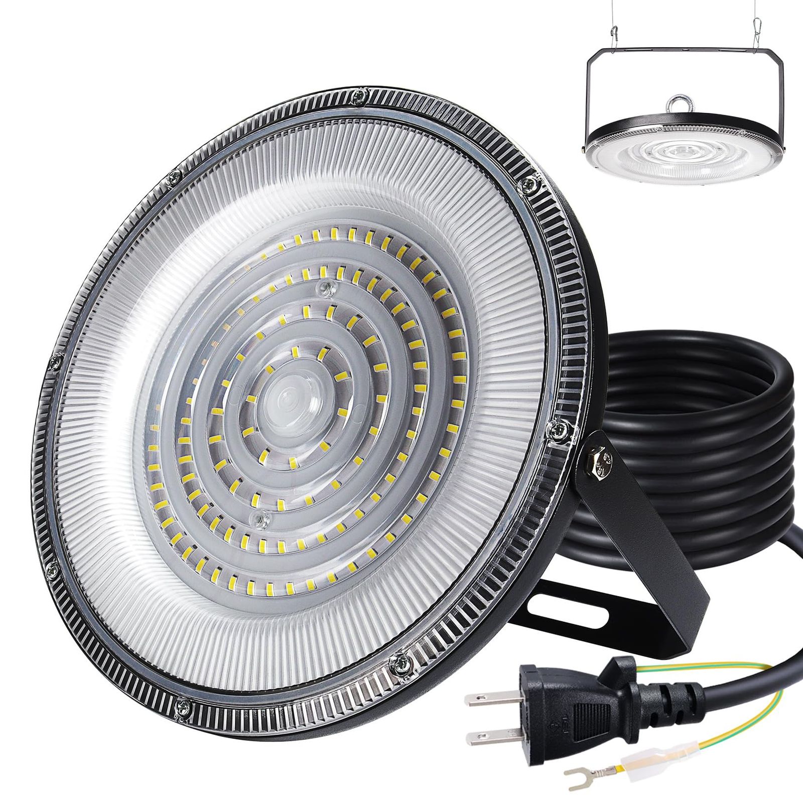超薄型 1個セット led投光器 投光器 UFO 高天井灯 LED高天井照明 150W 防水 100V 高輝度 26000lm 6500K 昼白色 UFO型 IP66 ハイベイライト AC100V ガレージライト 掲示板 体育館 展覧会 駐車場 運動場