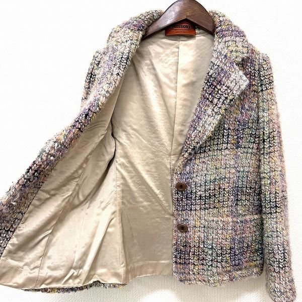 wnc ミッソーニ MISSONI ジャケット マルチ ツイード モヘヤ混