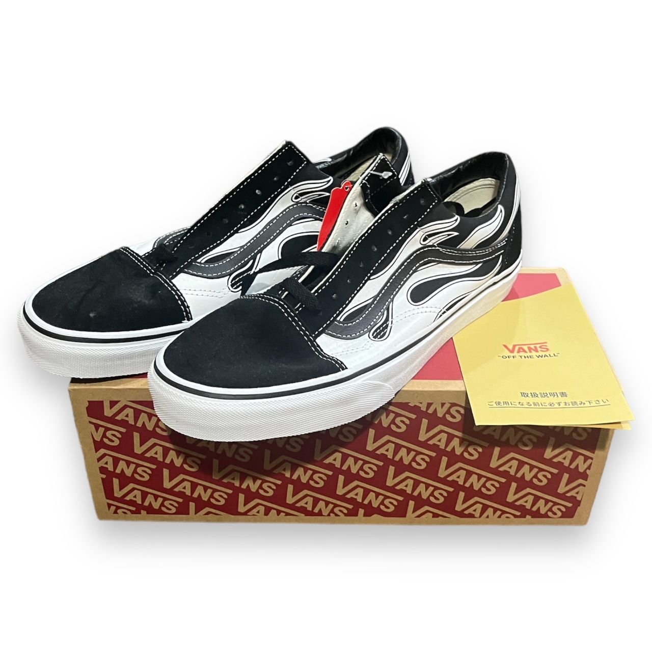 新品 VANS OLD SKOOL FLAME BLACK WHITE VN0A38G1K68 フレイム