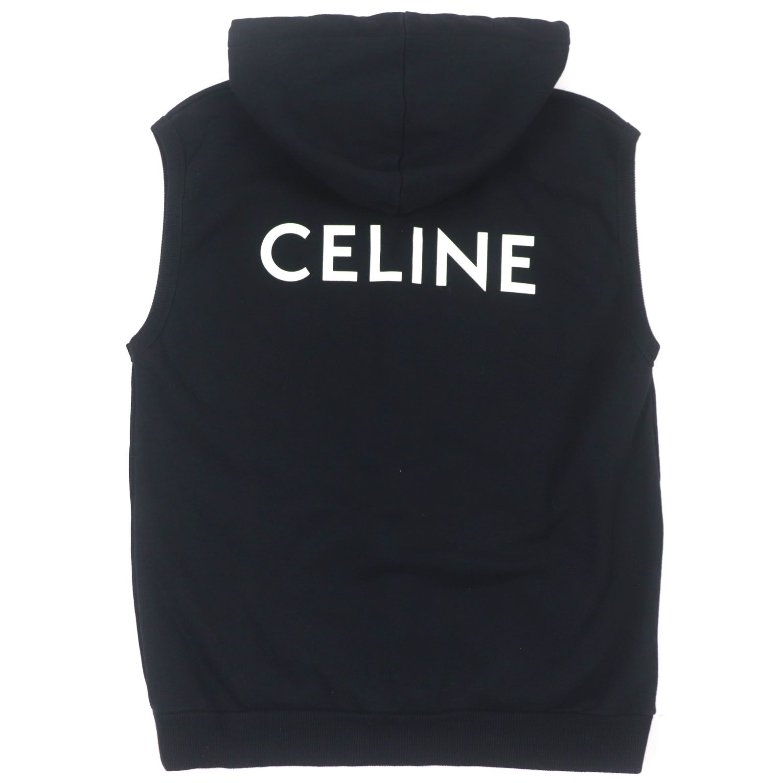 CELINE パーカー ブラック ロゴ入り フランス製 CELINE パーカー ブラック ロゴ入り フランス製