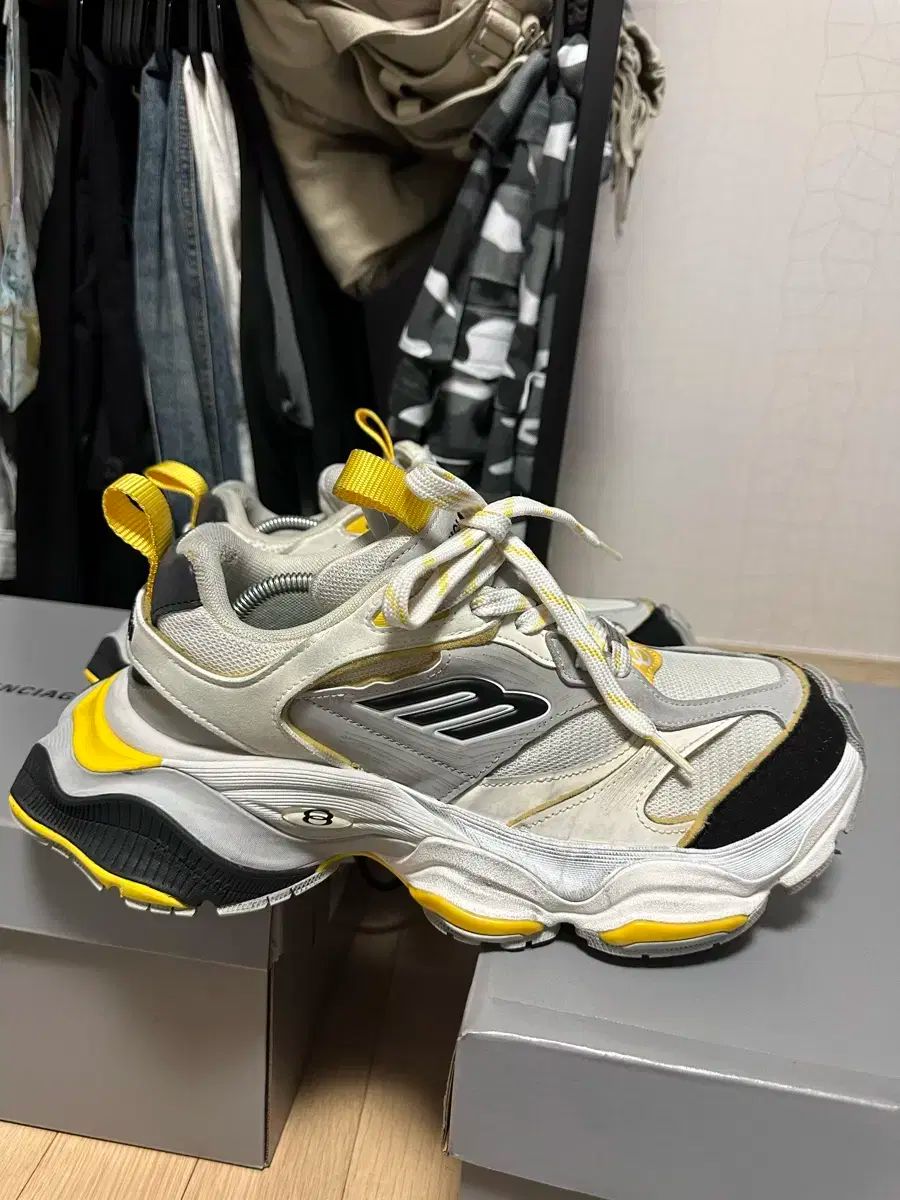 バレンシアガ カーゴスニーカー RUNWAY ver. グレー|黄色 40