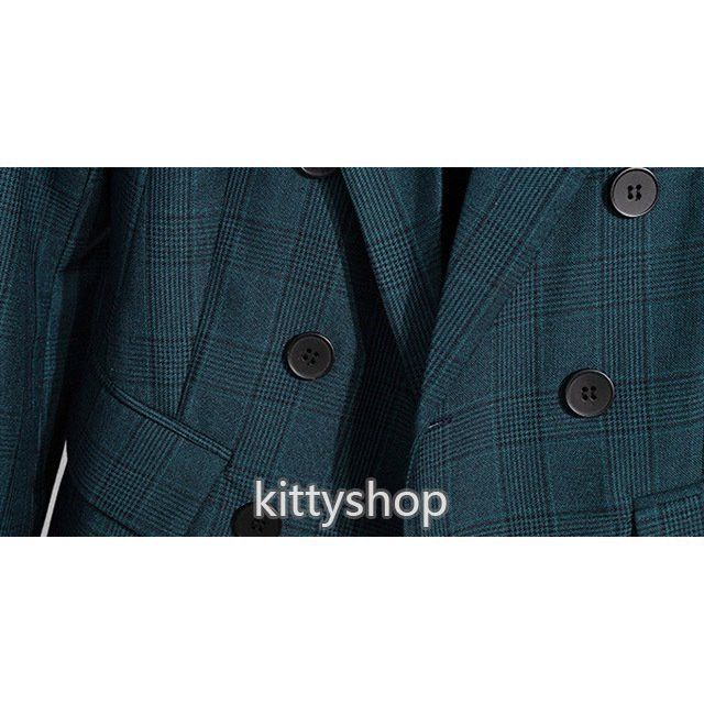 フォーマルスーツ ダークグリーン チェック柄 楽天市場】新作 ファッション ダークグリーン チェック柄 ダブル