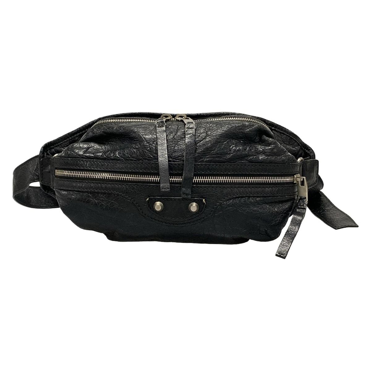 BALENCIAGA バレンシアガ ウエストポーチ - 542013 黒 レザー