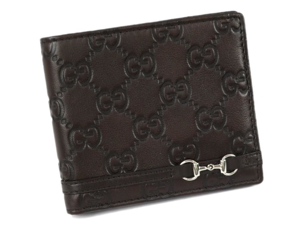 △限定値下げ▽ □未使用□ グッチ シマ ホースビット 二つ折り 札入れ  