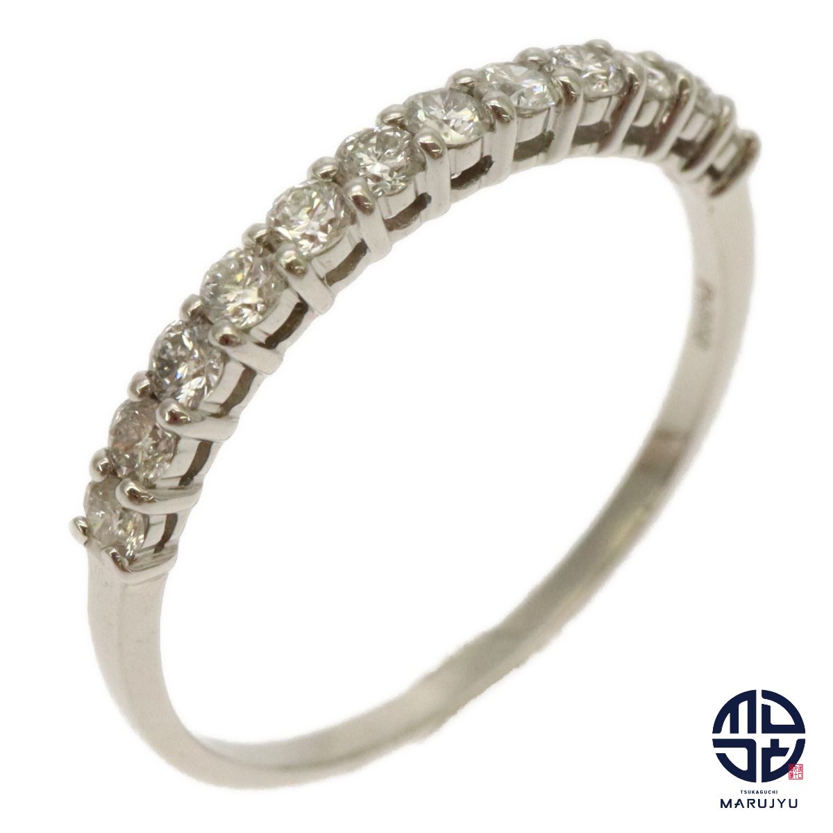 Pt900 プラチナ ダイヤ0.30ct ハーフエタニティ リング 指輪