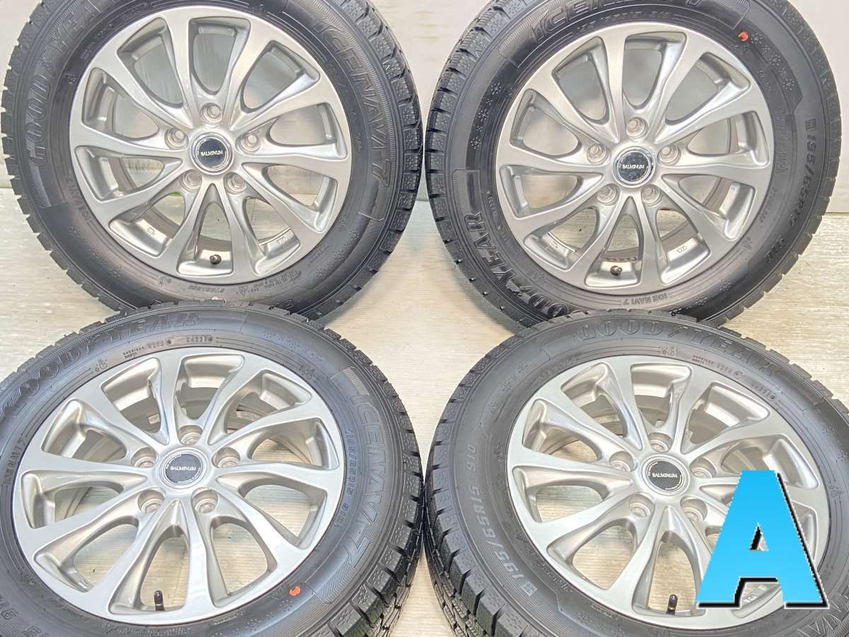 195/65R15  nグッドイヤー アイスナビ 7 n　 BALMINUM n15x6.0 53 114.3-5穴 n中古タイヤ スタッドレスタイヤ ホイールセット 4本セットn w15240528022