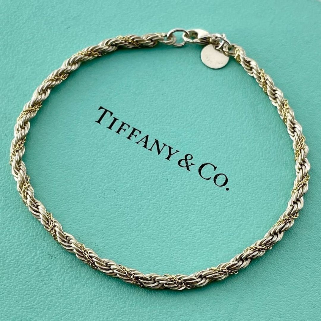 ティファニー ツイスト ロープ チェーン コンビ ブレスレット TQ2fe