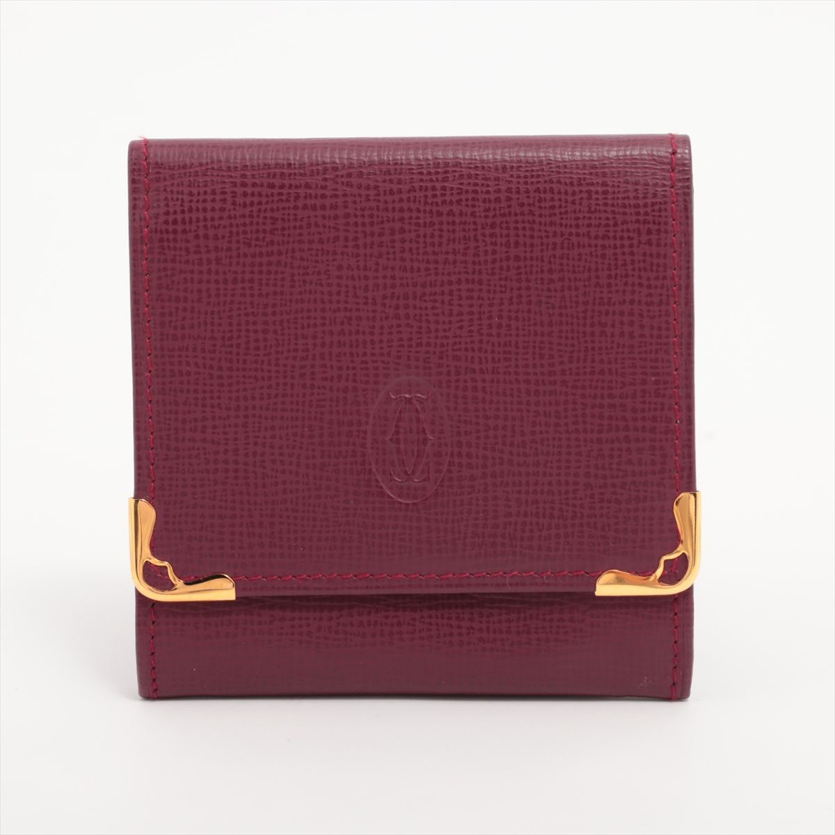 Cartier カルティエ マストライン レザー コインケース ボルドー 