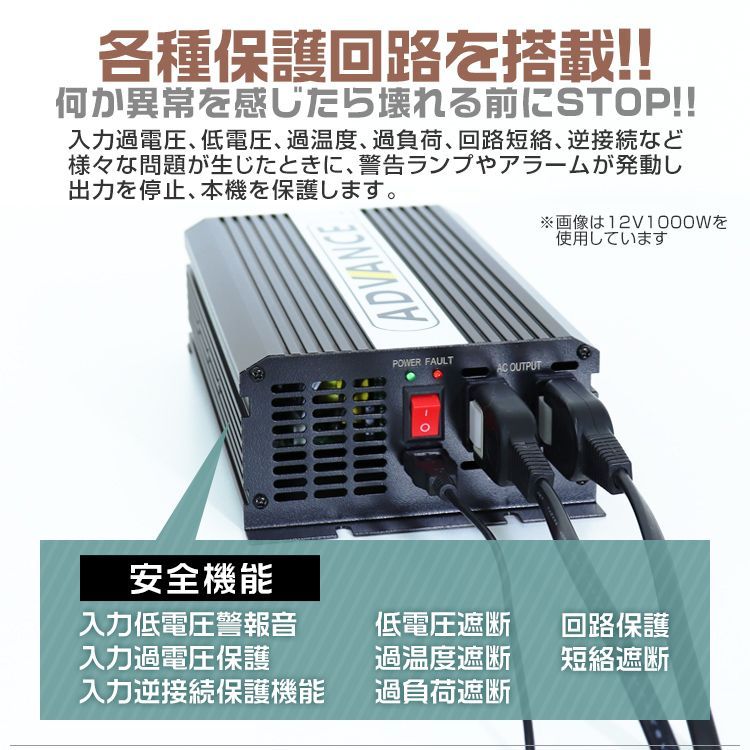 DC-ACインバーター 定格1500W