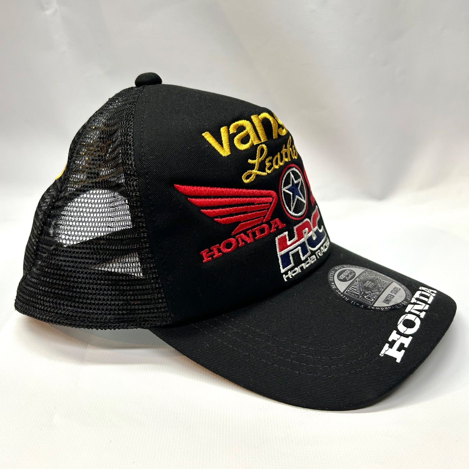 VANSON×HONDAコラボツイルメッシュCAP バンソン ホンダ コラボ HRC