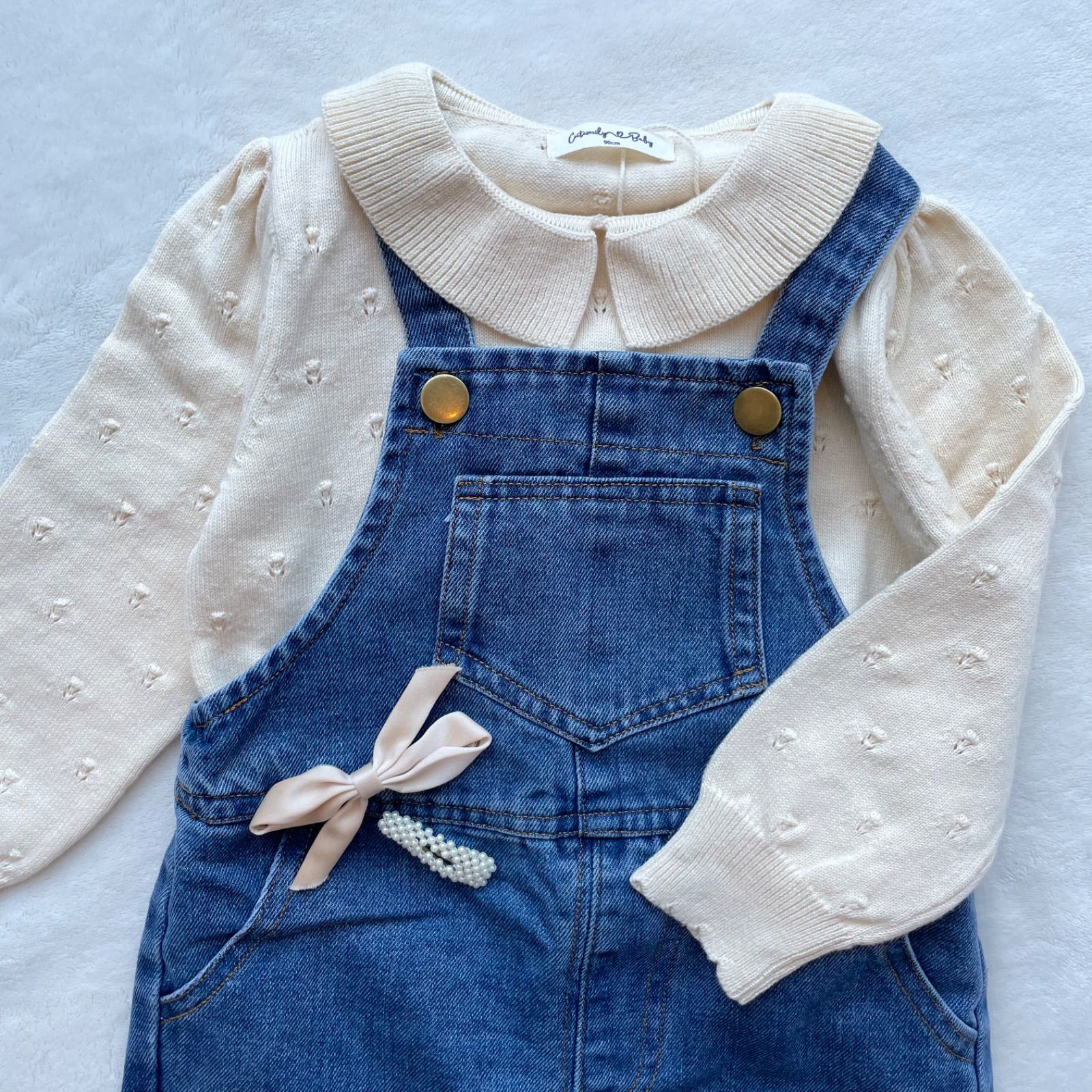 人気ブランド新作豊富 新品 未使用 襟付き ニット セーター 90 100 春秋冬 女の子 子供服 トップス Tシャツ カットソー Vesica Mk Vesica Mk