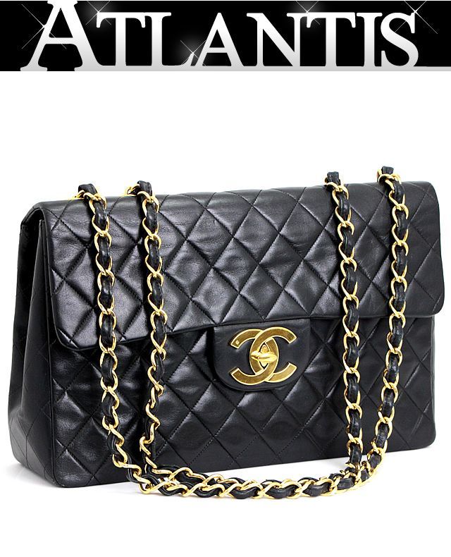 広尾店 シャネル CHANEL デカマトラッセ34 Wチェーン ショルダーバッグ