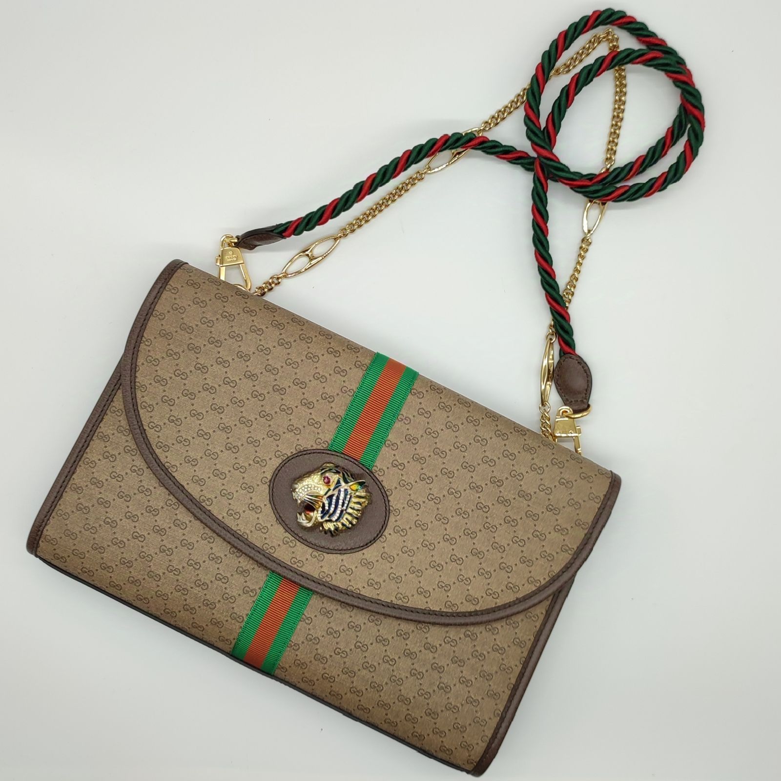 未使用級】希少 GUCCI GGスプリーム ラジャ シェリー 2WAY クラッチ 