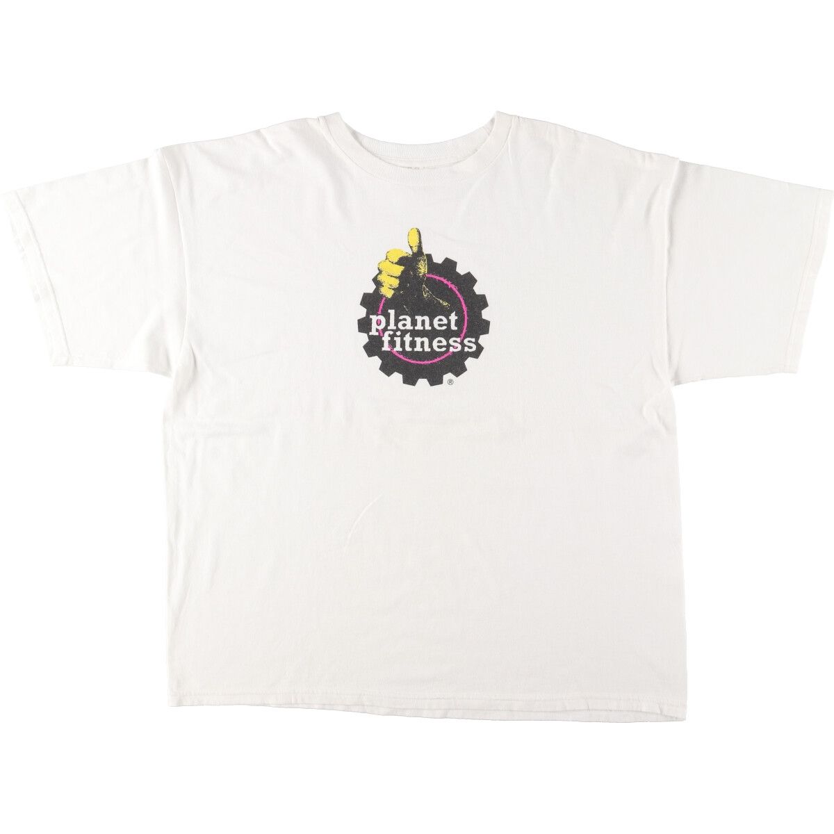 古着 00年代 ALSTYLE PLANET FITNESS アドバタイジングTシャツ メンズXXL/eaa427977