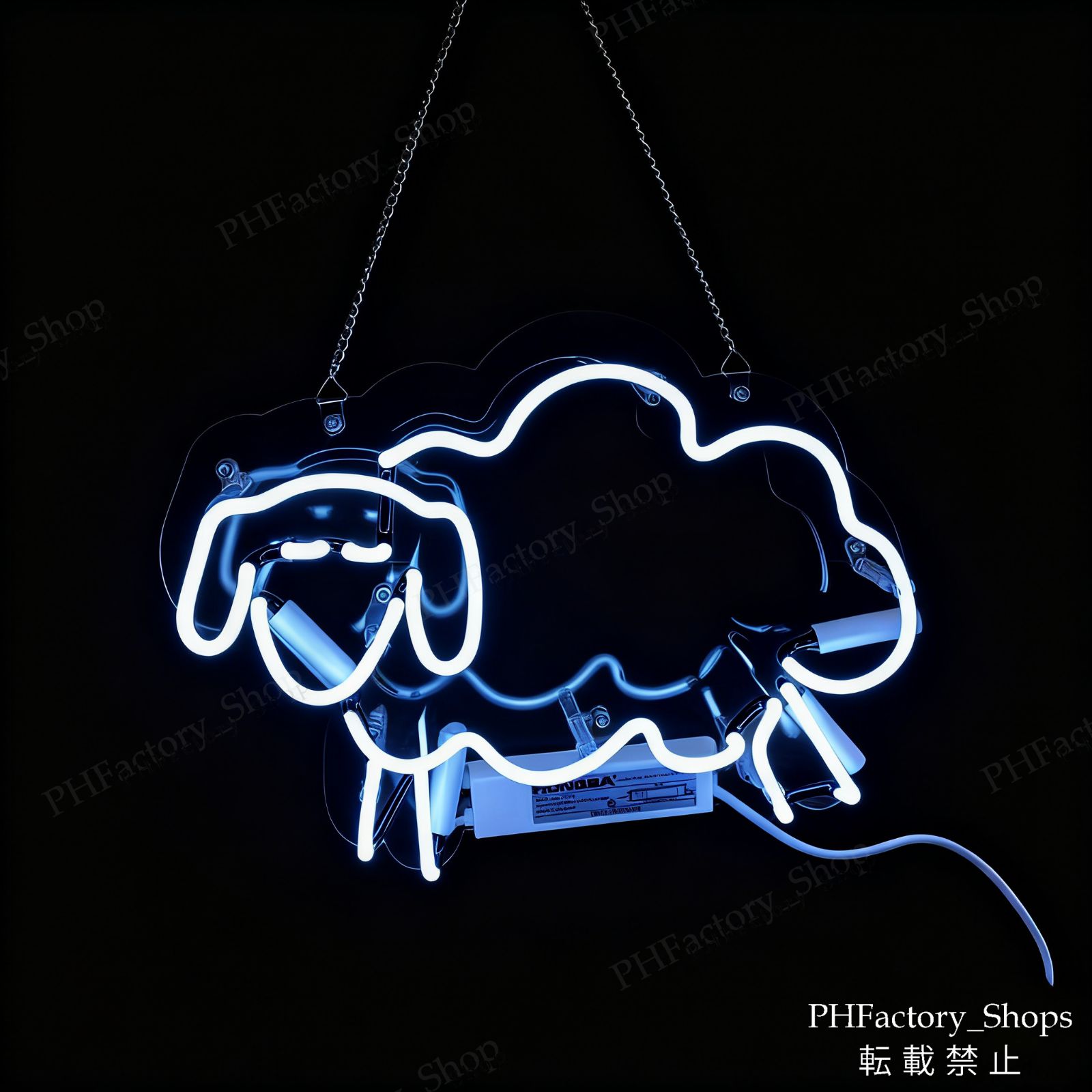 ネオン管 羊 かわいい ネオンサイン 吊り下げ おしゃれ インテリア オリジナル 手作り 芸術的 看板 室内インテリア 35.5X20CM A374 NEXPOTALLINN_EU