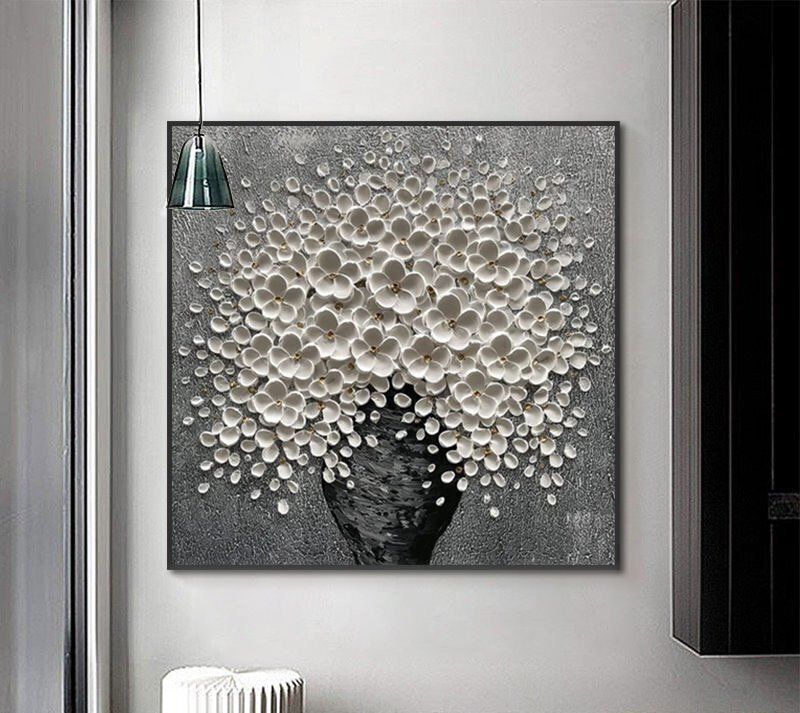 新作☆高品質 純粋な手描きの絵画 花 応接間掛画 玄関飾り 廊下