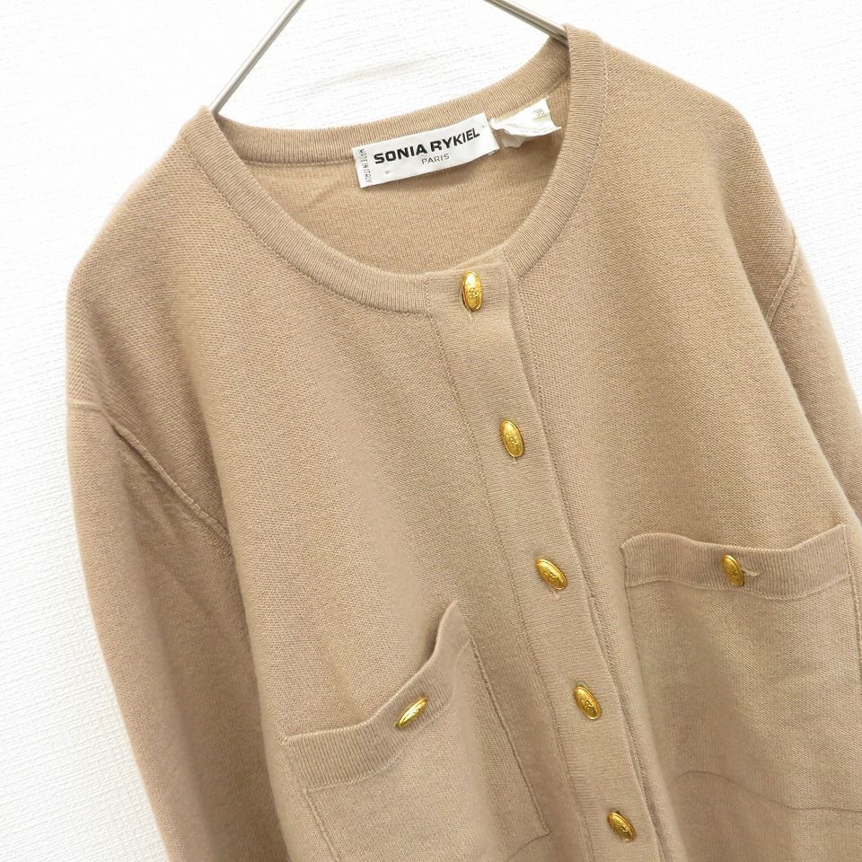 ソニアリキエル SONIARYKIEL イタリア製 カシミヤ ニット トップス 金  