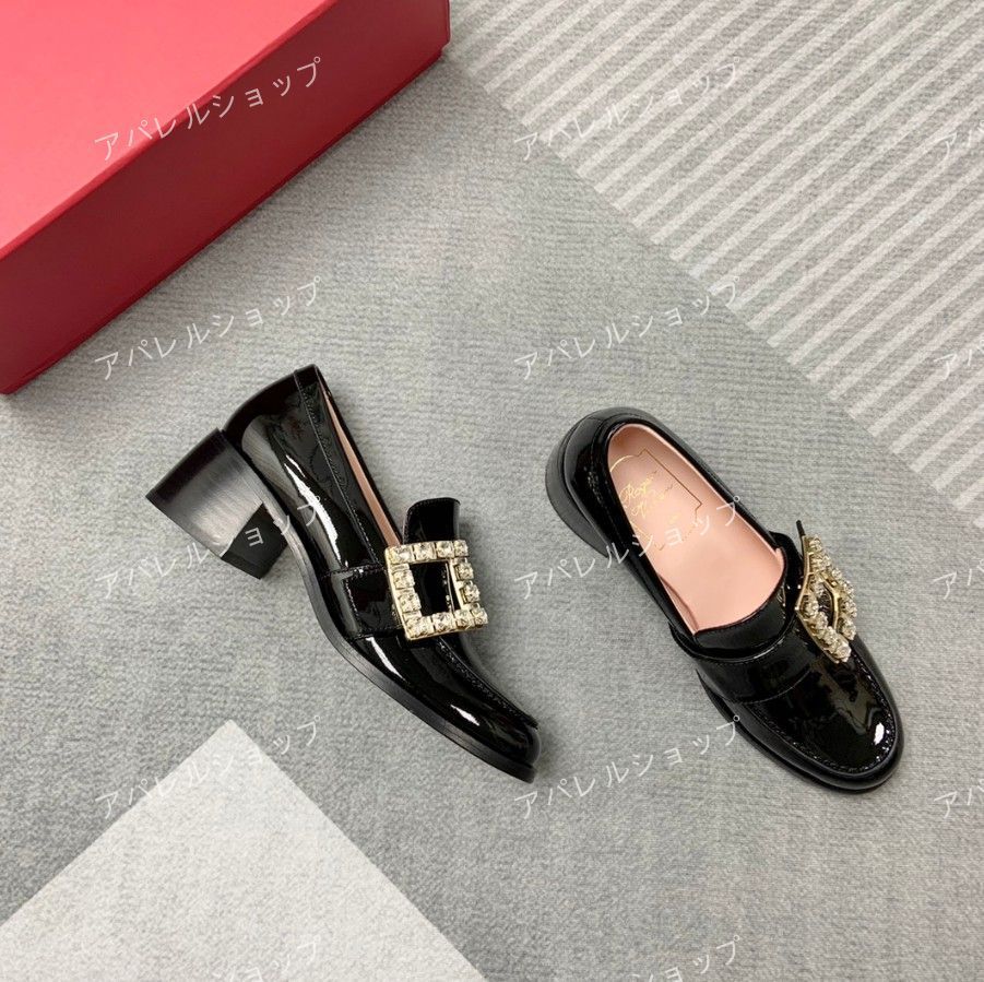 Roger Vivier ヴィヴ レンジャー メタルバックル ローファー 厚底 ...