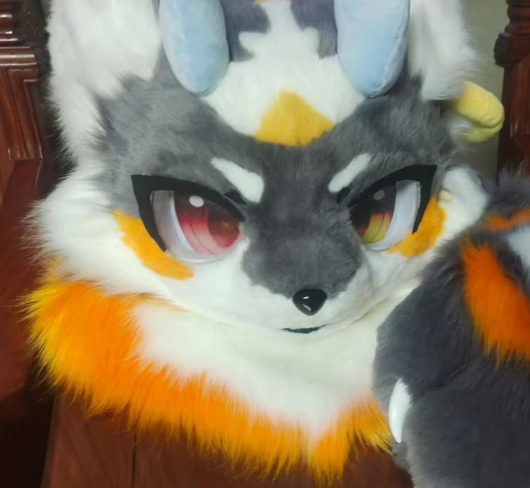 ファースーツ 着ぐるみセット NO.247 ドラゴン グレー ケモノ ファースーツ 全頭ヘッド ぬいぐるみ コスプレ コスチューム 一点物