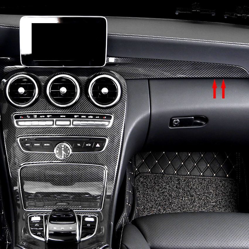 ​ ​​ メルセデスベンツ Cクラス|GLC C180L|C200L|GLC260 用 カーボン調ダッシュボードトリム 内装カスタムパネル