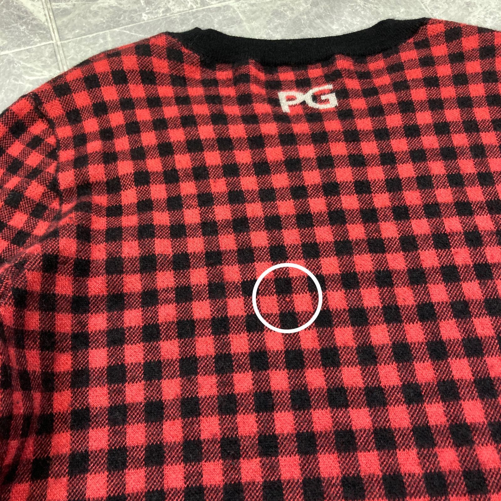 【新品】パーリーゲイツ カシミヤ ニット セーター チェック PEARLY GATES パーリーゲイツ カシミヤ セーター ニット レッド