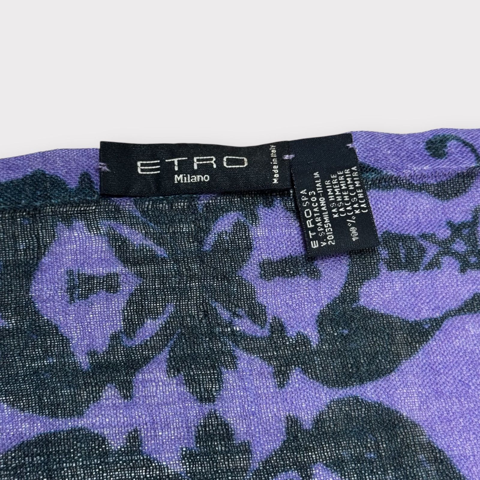 超美品✨ETRO エトロ　ペイズリー　フラワー　大判　ストール　カシミヤ100% 超美品！ETRO エトロ ペイズリー フラワー 大判 ストール