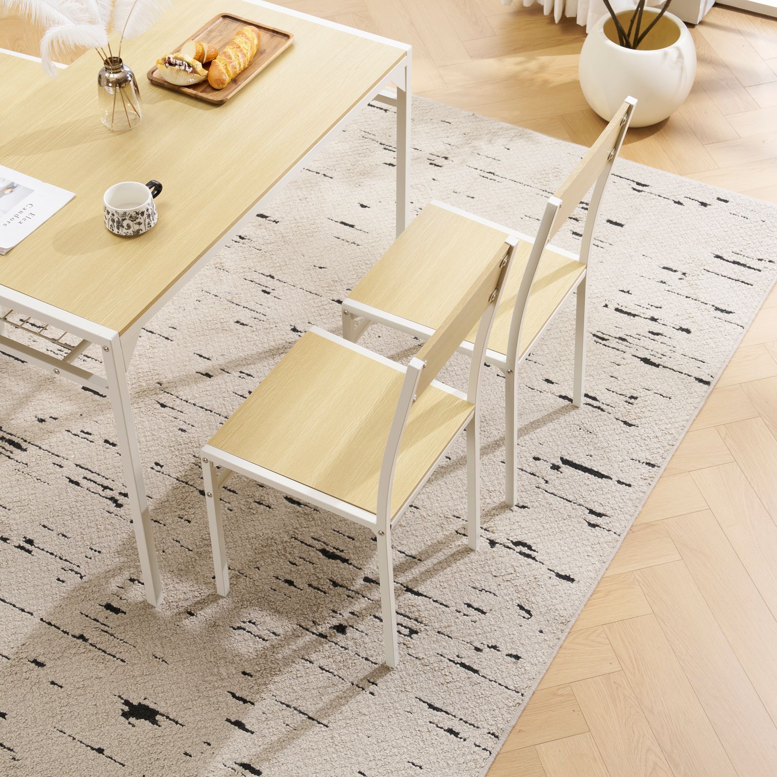 ナチュラル】ダイニングテーブル ダイニングセット ダイニング5点