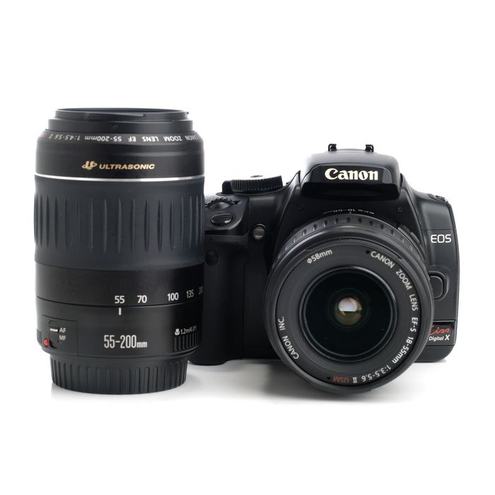 カメラ 【】(キヤノン) Canon EOS Kiss Digital X Wズームキット ブラック