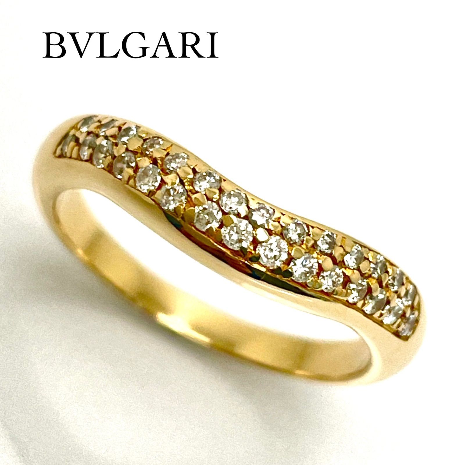 BVLGARI/ ブルガリ フェディ パヴェダイヤリング 750YG 10号