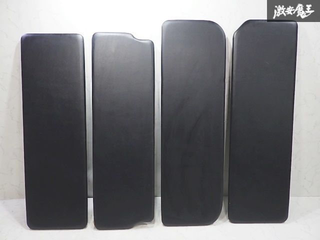 社外 200系 ハイエース ナロー 標準ボディ ベットキット用 レザー マット 黒 ブラック系 4枚セット