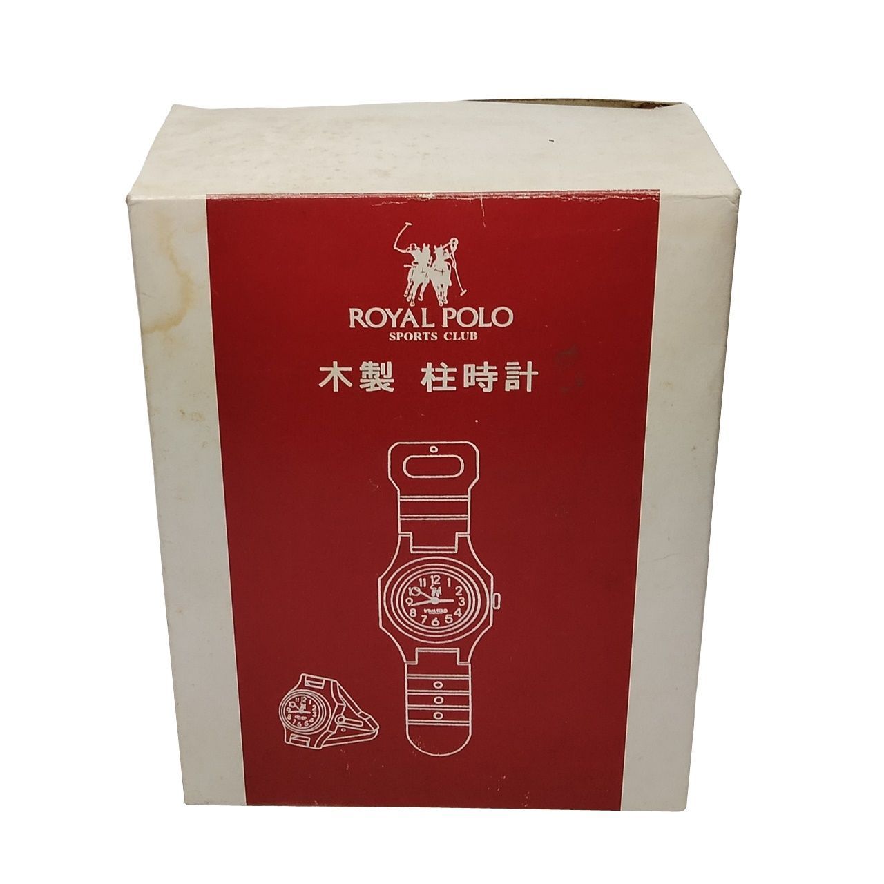 掛時計 ROYAL POLO SPORTS CLUB 木製 柱時計 置時計 電池式 腕時計風