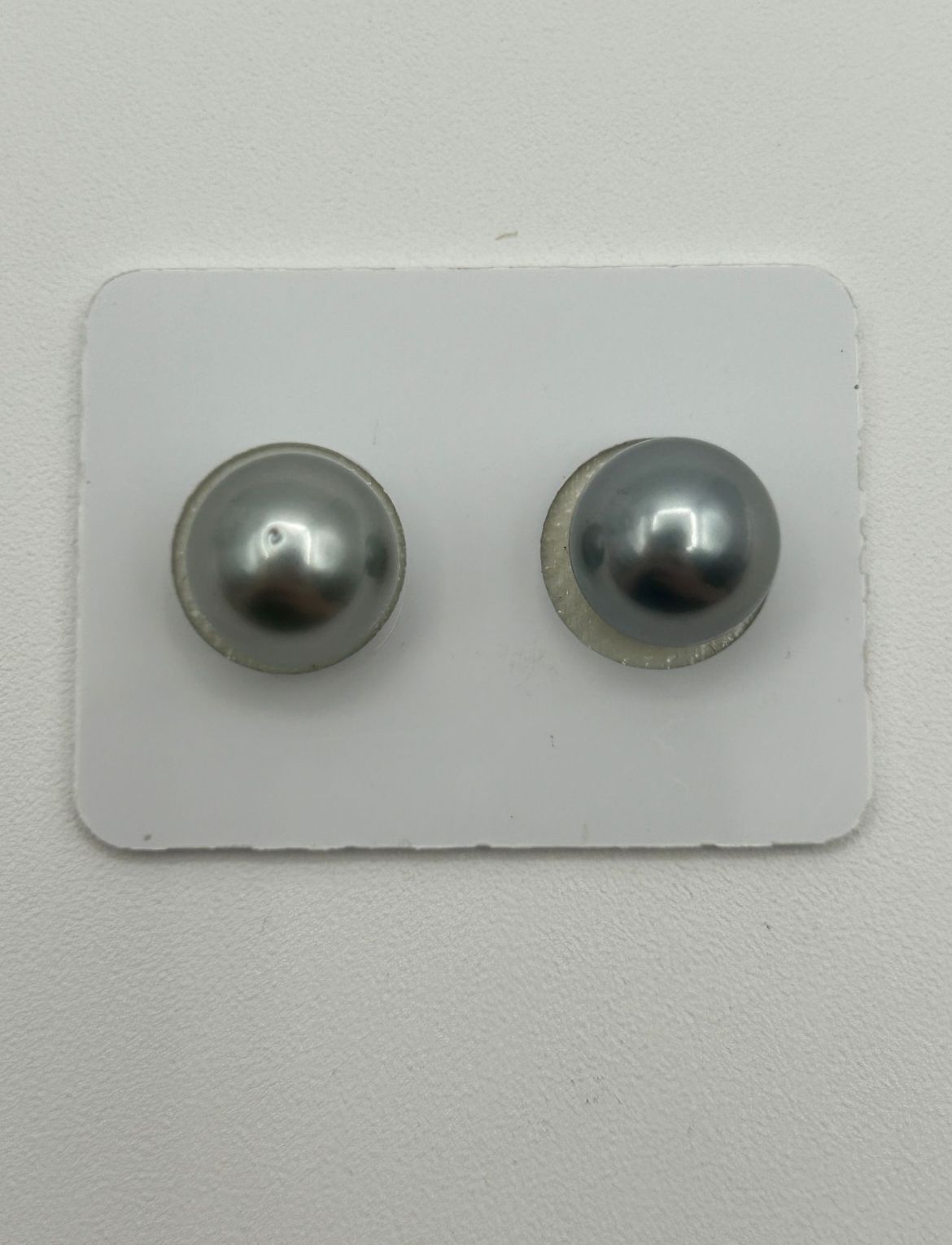 真珠 タヒチ 黒蝶 パール プラチナブラック ペアルース 10.0㎜UP 2PCS TAHITI BLACK PEARL