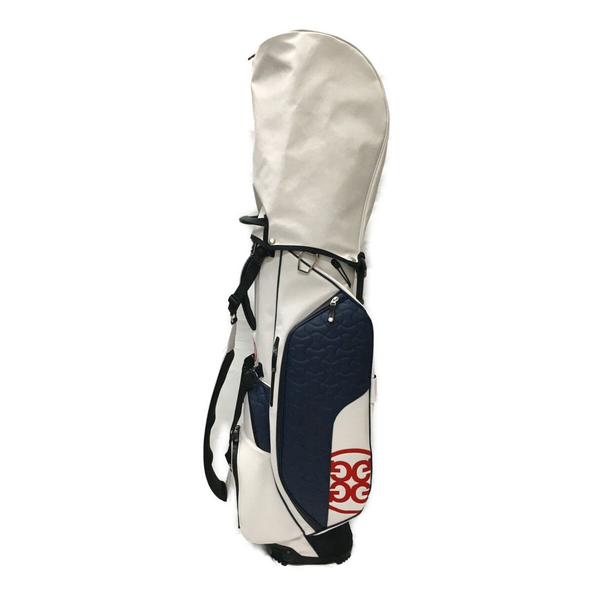 中古 ジーフォア G/FORE キャディバッグ ホワイト 白 スタンド式 中古 ジーフォア G/FORE キャディバッグ ホワイト 白 スタンド式