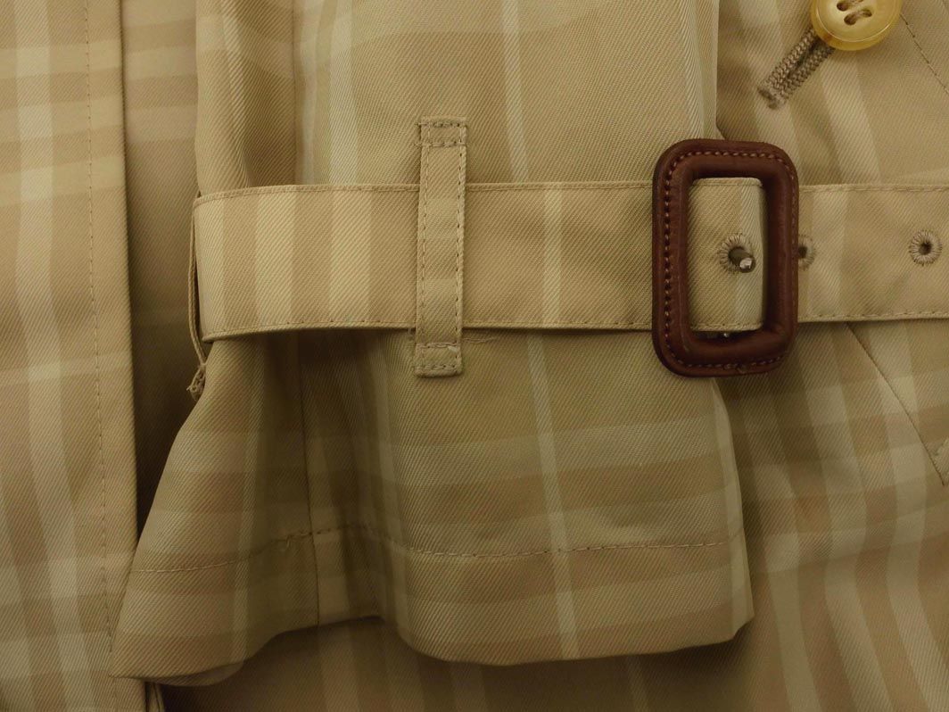 BURBERRY バーバリー LONDON チェック ハーフ トレンチ コート