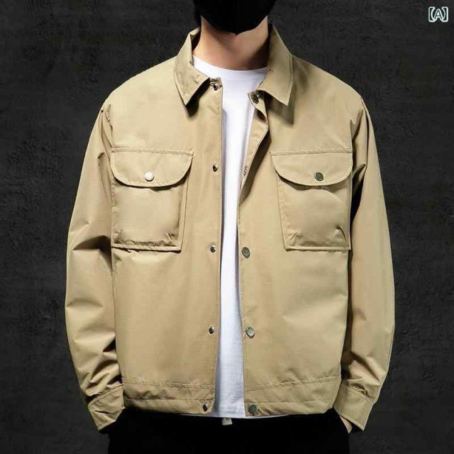 M-0 秋冬 コーデ メンズ 服 シンプル ファッション オシャレ 大人 かっこいい 大きいサイズ ストリート 紳士服 アメリカン ワーク ジャケット ハイエンド カジュアル ジャケット レトロ