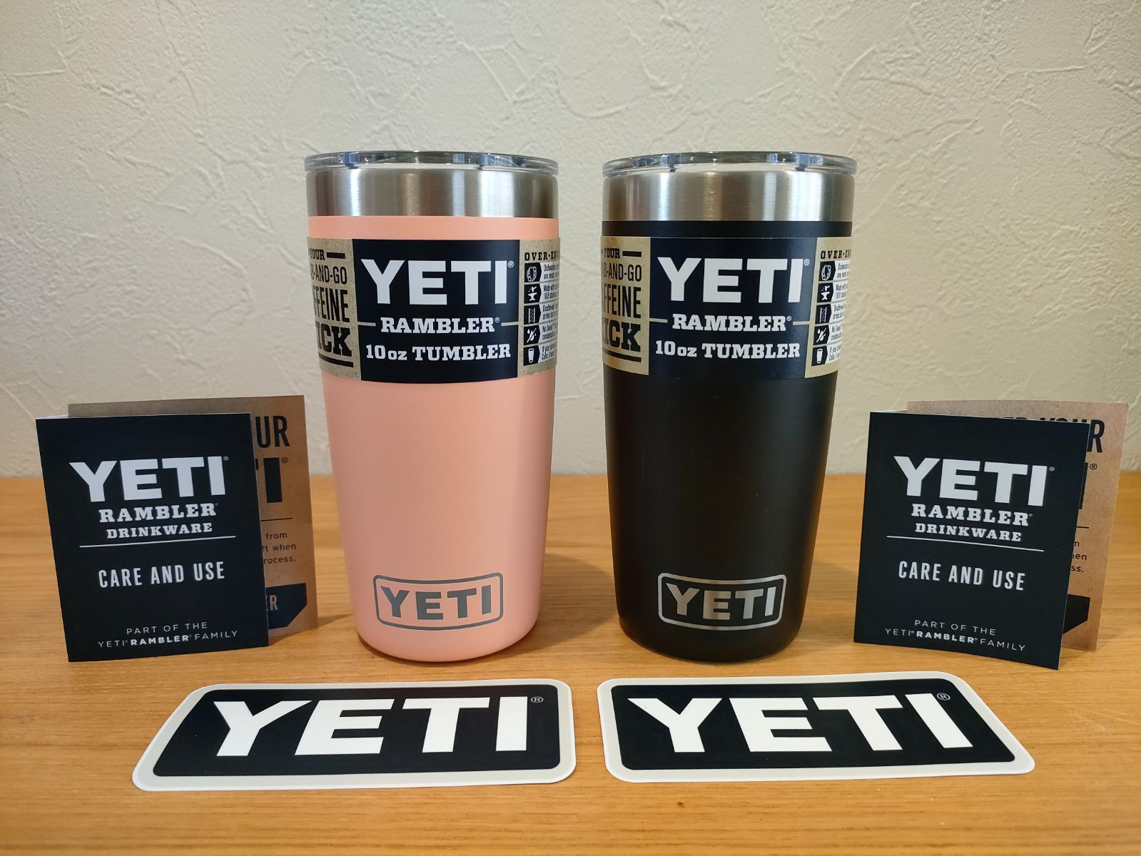 YETI イエティ ランブラー10oz ローカントリーピーチ-ブラック2個セット