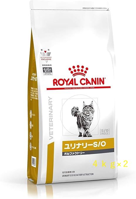 ショップ ロイヤルカナン ユリナリーS|O オルファクトリー 4kg×２ 食事療法食 猫用 キャットフード ドライ