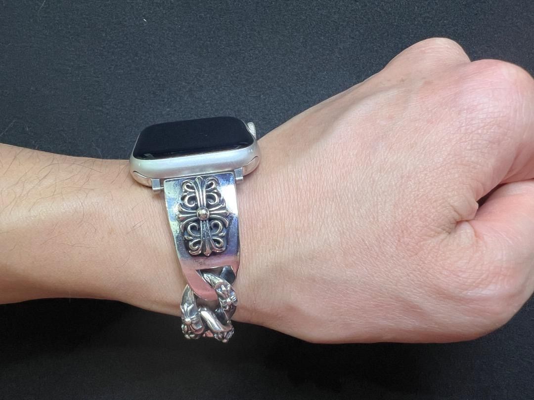 ⭐️JUE　Apple Watch　シルバー細身ミリタリー　16.5cm　刻印有り
