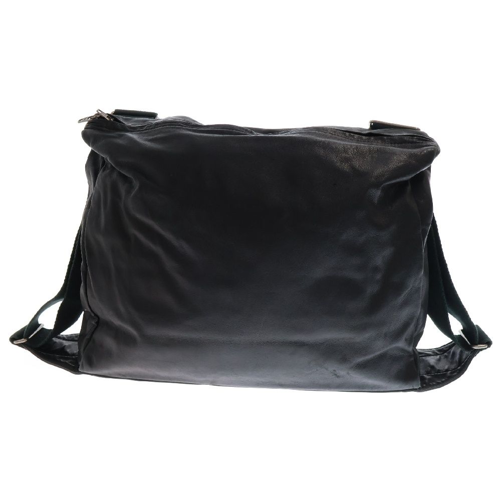 Yohji Yamamoto POUR HOMME (ヨウジヤマモト プールオム) ホースハイド レザー ショルダーバッグ ブラック HD-108-766