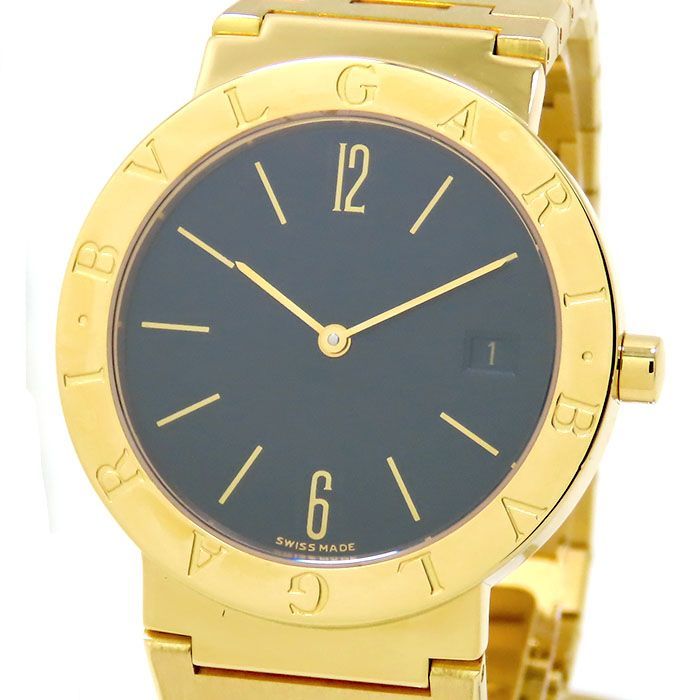 BVLGARI ブルガリ ブルガリブルガリ BB33GGD ブラック文字盤 K18YG 750