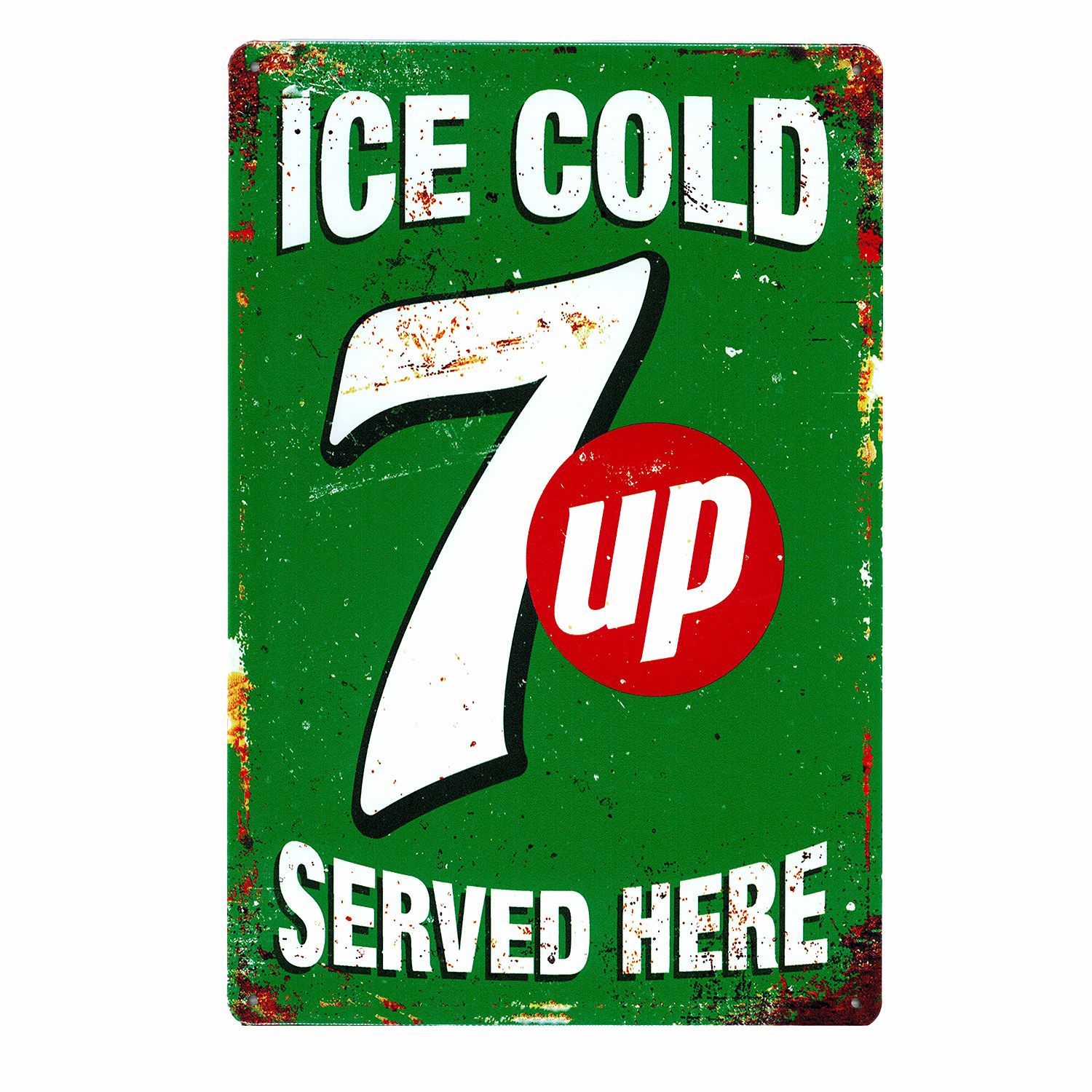 希少　7UP セブンアップ　ブリキ看板　USA製　ディスプレイ　ビンテージ　レア 7up セブンアップ ヴィンテージ特大看板 1963年 | BigBear