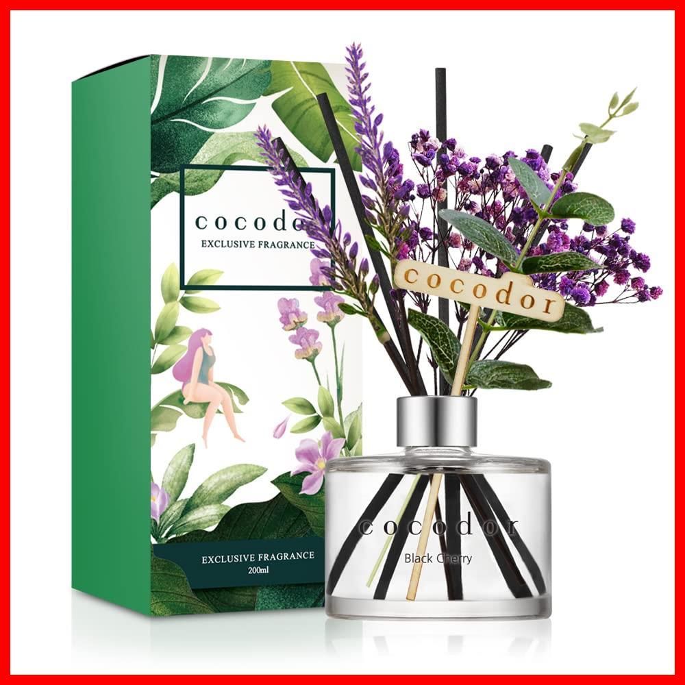 【人気商品】COCODOR ココドール ラベンダーディフューザー 200ml ブラックチェリー(Black Cherry) ルームフレグランス - プレゼント 女性 誕生日 記念日 線香 贈り物 ギフト 人気