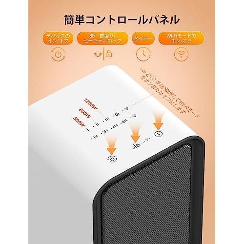 ホワイト GoveeLife セラミックヒーター 電気ヒーター セラミック