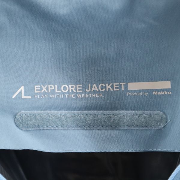 未使用 マック エクスプロール ジャケット S ブルー Makku レインウェア レインコート 防水 撥水 メンズ   【210902】