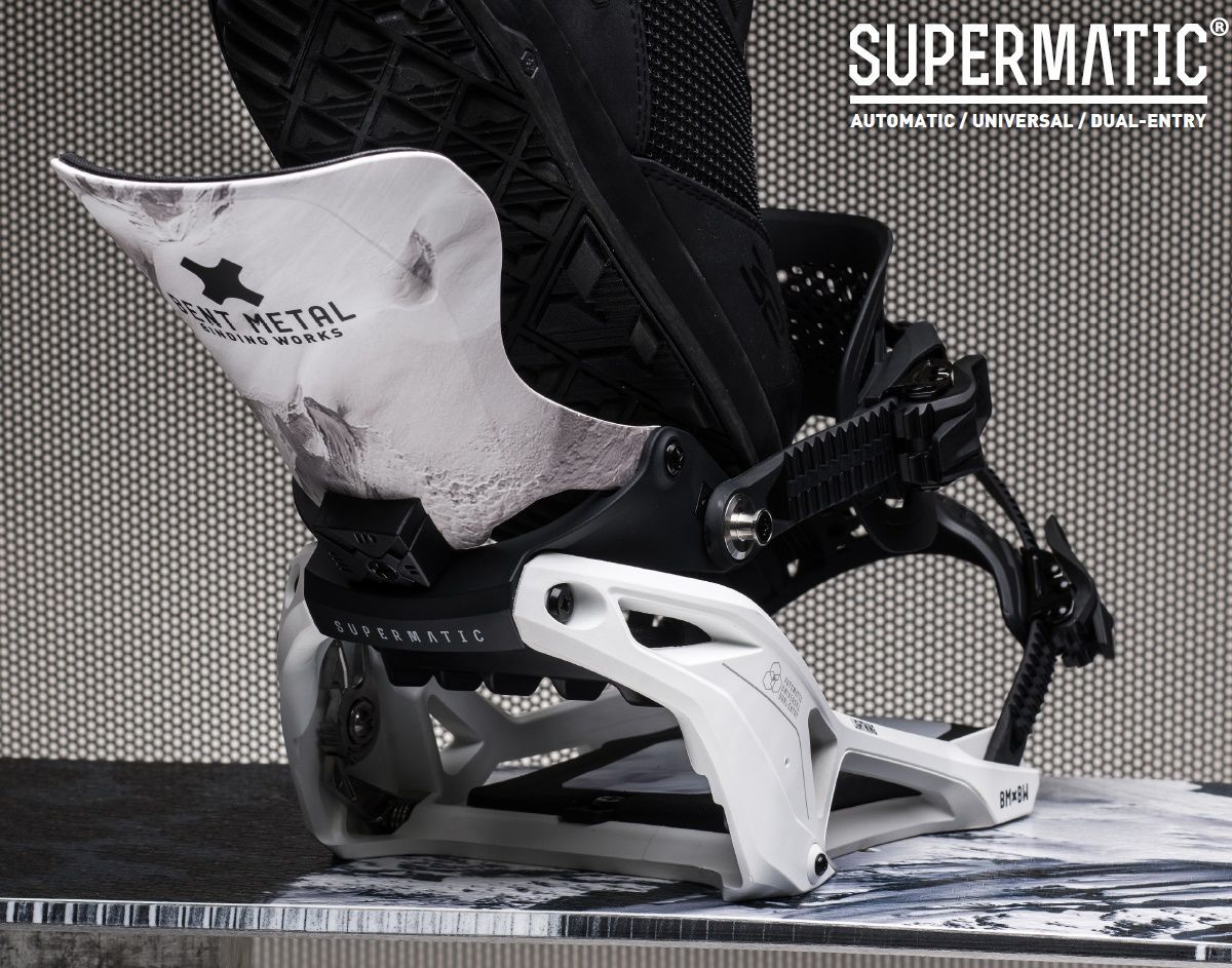 １００％正規品保証！ 26 BENTMETAL LIGHTNING SUPERMATIC - WHITE - XLサイズ 保証付 スノーボード バインディング