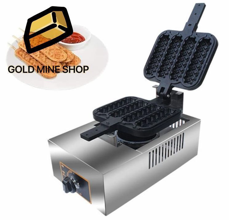 コマーシャルホットドッグスティック機 4ピースクリスピーホットドッグトウモロコシの形ワッフルスティック機 スティック スティック
