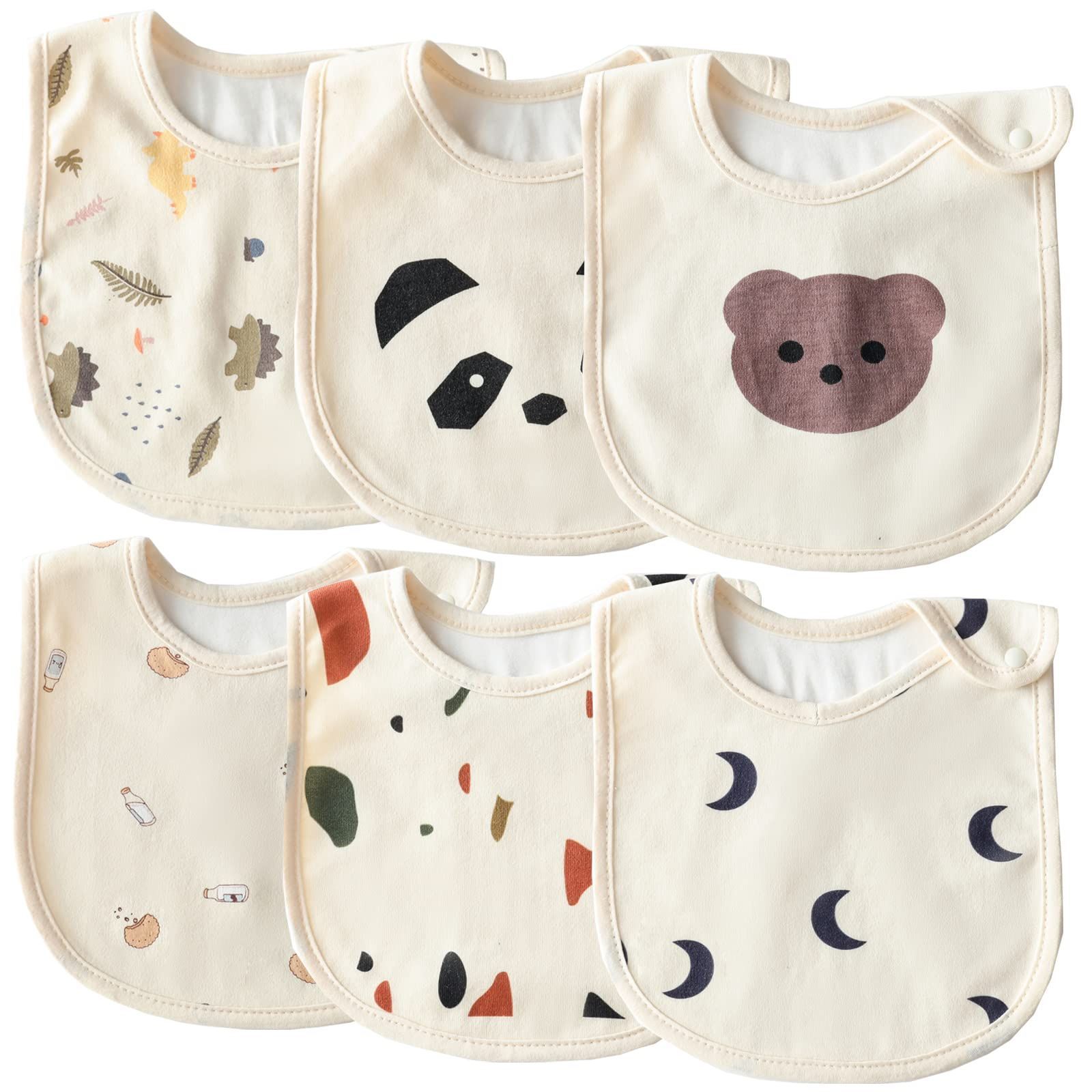 男の子 女の子 セット ベビー ガーゼ地 赤ちゃん お食事スタイ 新生児 1歳 よだれかけ 2歳 3歳 お食事用 綿 スタイ コットン 吸水性 通気性 離乳食 GoUseGo 幼児 お食事エプロン 保育園 入園準備