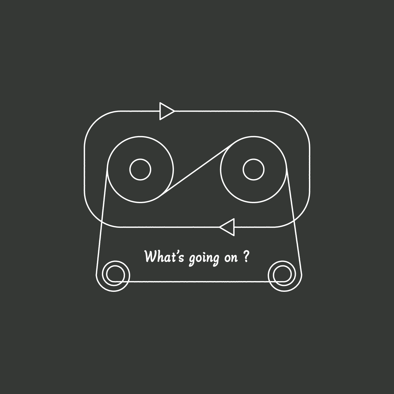 グラフィックロングTシャツ　What's going on Black -Long-