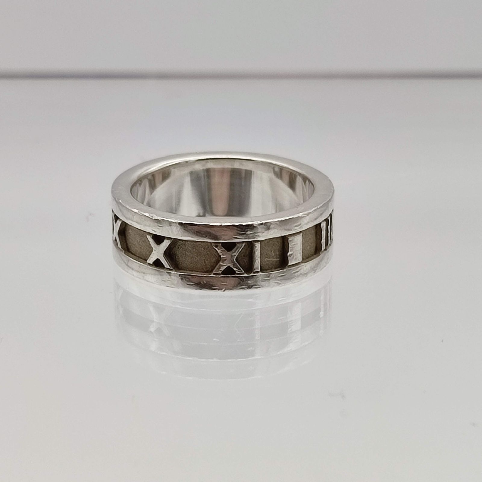 Tiffany ティファニー アトラス シルバー925リング10号 美品 正規品 ティファニー アトラス リング シルバー925 10号 ローマ数字 美