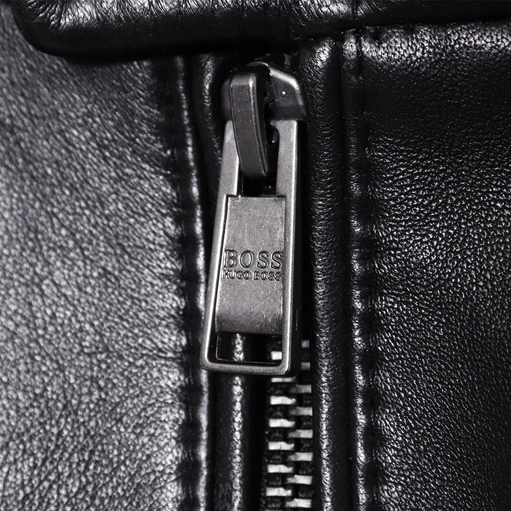 HUGO BOSS Leather Jacket サイズ48 ブラック 6001940 - メルカリ